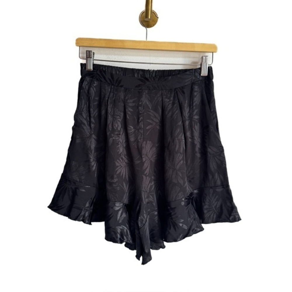 Sabina Musayev Jacquard Satin Floral Skip Shorts S
